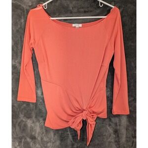 Vtg Cache Top Size Coral Front Knotted Y2k 90's Shirt Size M